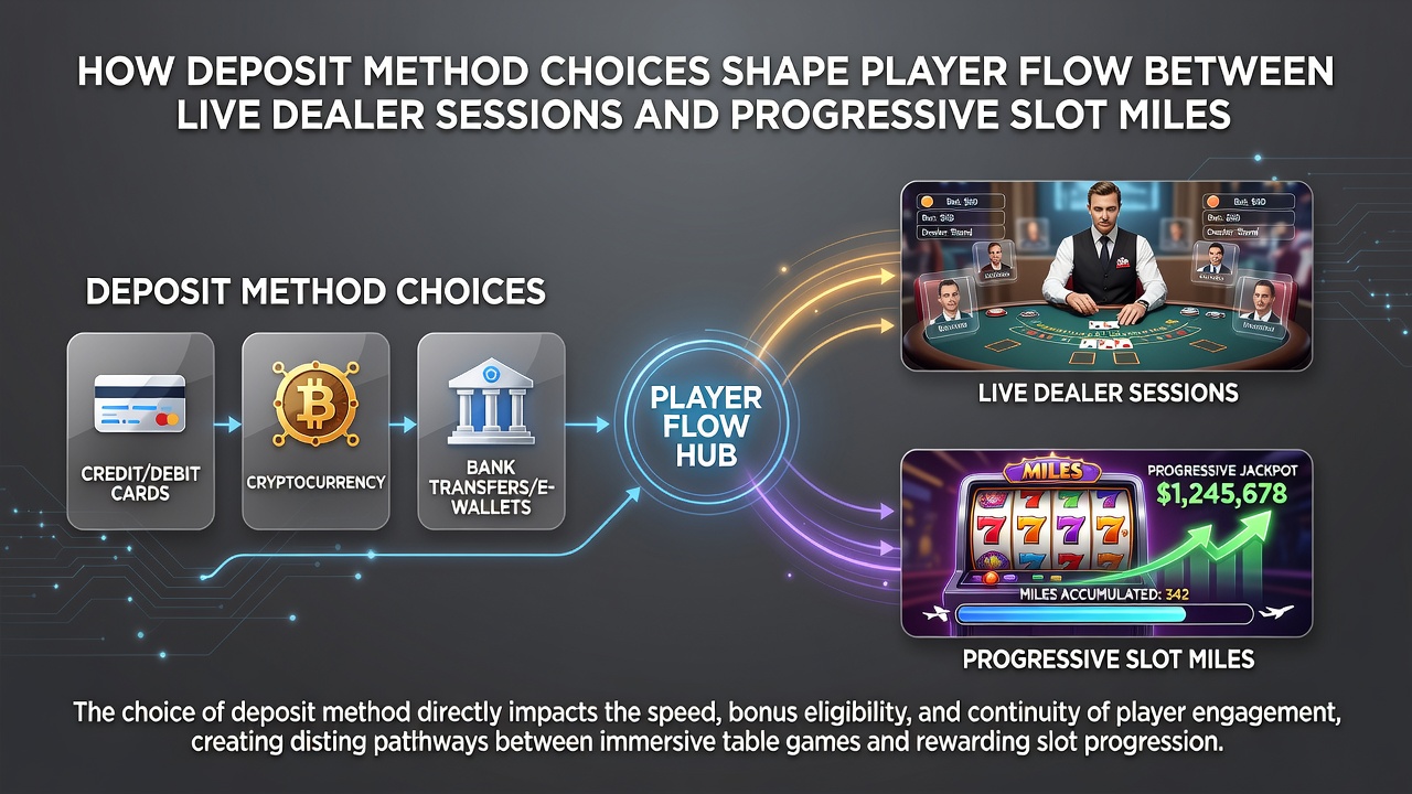 Diagramm zum Spielerfluss zwischen Live-Dealer und progressiven Slots auf Mobilgeräten